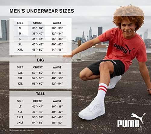 Мъжки Слипове-боксерки PUMA Big & Tall 3 Опаковки Спортни cut