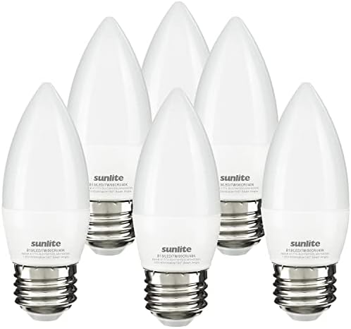 Лампа декоративна полилеи Sunlite 41773 LED B13, 7 W (60 W =), 500 Лумена, 120 Волта, с регулируема яркост,