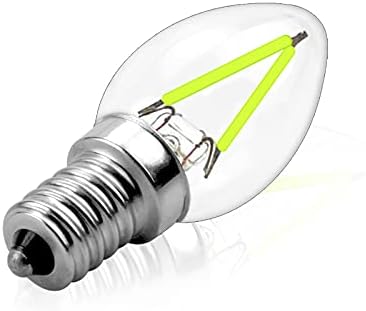 Led лампа в зелено Канделябрах с полилей - Мини E12, Лампи с ниско основание C7, 2 W, Солевая лампа C7, Колба