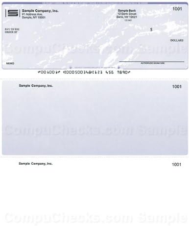 100 чисти листа на касовите хартия - чек отгоре - син или зелен мрамор
