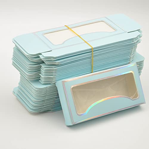 50 / опаковане за фалшиви мигли Кутия за мигли Опаковка Картонена кутия Розови мигли 25 мм Празни кутии (Цвят: A25, Размер: 100шт с чекмедже)