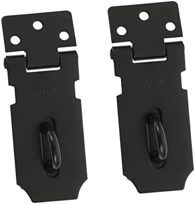 TEHAUX 2 Комплекта брави с катарама от Неръждаема Стомана за Заключване за Сигурност Тежки Скоби Врата Ключалката