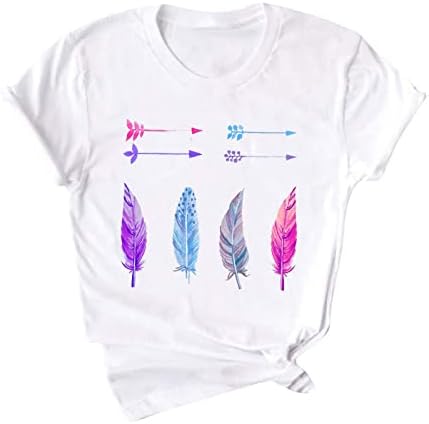 Лятна Тениска за момичета, Женска Тениска с кръгло деколте, Потник с Принтом Пеперуди, Графични Тениски, Сладка