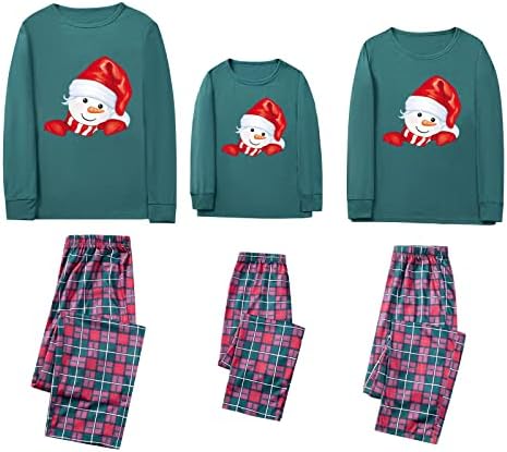 Същите Пижамные Панталони за семейството, Плюшени Комплекти, Семейни Пижам, Семейни Коледни Пижама с Снежинками