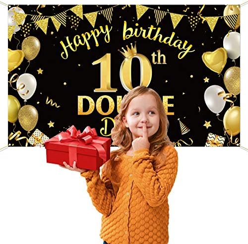 Двуцифрен Украса за парти в чест на 10-ти рожден ден, Аксесоари за парти в чест на 10-годишния си рожден ден,