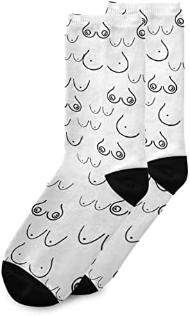 Дамски Смешни Ежедневни Чорапи-Тръбички За екипажа, Модни Чорапи, рокли, Crazy Lady