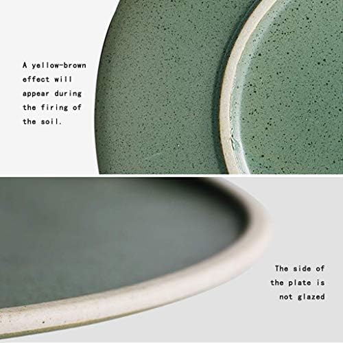 СЛАМА Керамична чиния кръгла Порцеланов Комплект от заведения за хранене Чинии, Обслужващи Порцеланови Чинии Десертни Чинии Маруля