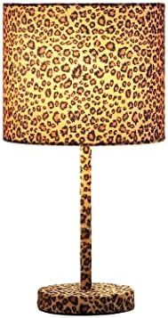 Метална Настолна лампа от изкуствен велур с Леопардовым принтом РУДА International HBL2414 19,25 инча