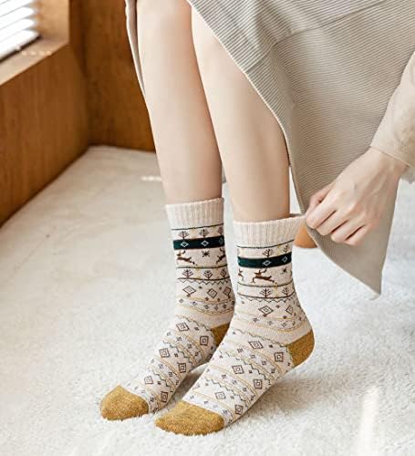 Дамски чорапи Meloday от дебела вълна, годината на Реколтата, Класически, за разходки, Меки и удобни - 5 Чифта