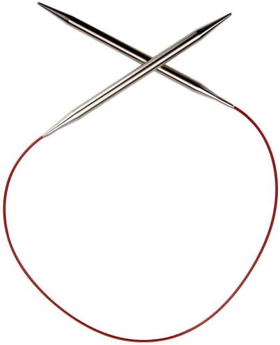 ChiaoGoo Червено Дантела Кръгло 24 (61 cm) Размер на игла за плетене на една от неръждаема стомана US 10 (6