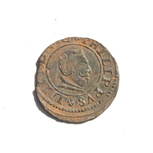 ES Испания Филип IV 6 Мараведи Колониалната Карибски пират монета от Епохата на Кочан Много Добри Детайли