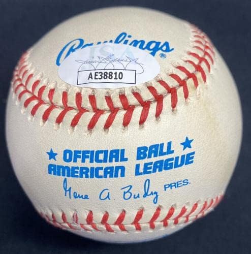 Йога Берра Подписа Бейзболен логото на Джаки Робинсън JSA - Бейзболни топки С Автографи