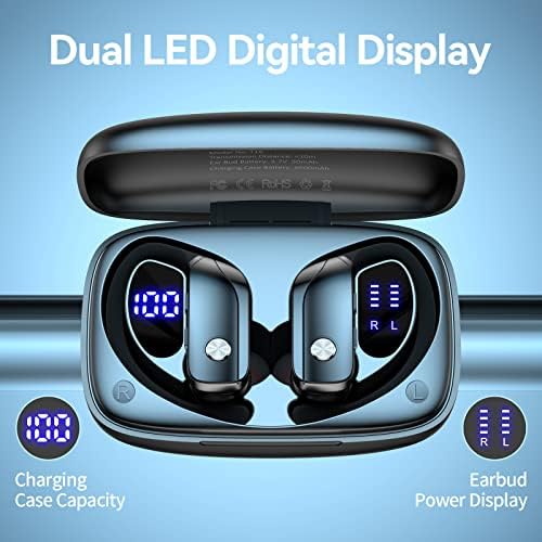 Безжични слушалки за OnePlus Pad Bluetooth-слушалки 48 часа възпроизвеждане на Спортни Слушалки с led дисплей
