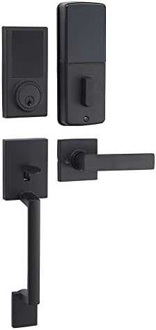 Електронна Система за Заключване на Basics Grade 3 Сензорен екран и набор от каси за врати дръжки - Матово Черен