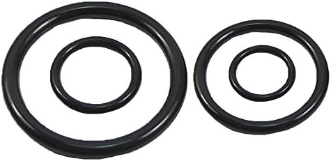 Bluemoona 50 БР - Пластмасови Уплътнителни пръстени Или 4 Инчов колани с обтегач за чанти 3/41 1,5и 2 (черен)