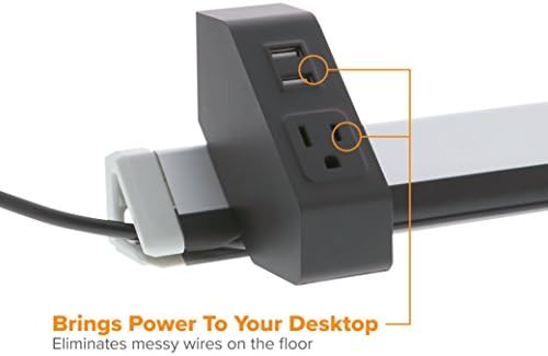 Bostitch Office Desktop Power + USB hub, 2 USB порта, изход 120 В, Сив (KT-POWER-СИВ)