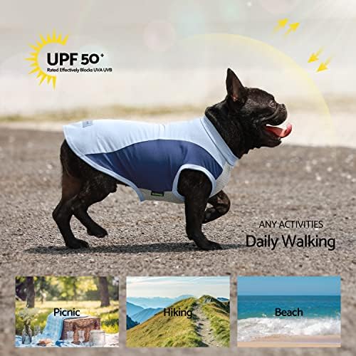 Fitwarm 2 Опаковки, Риза за кучета с uv защита UPF 50 +, Бързосъхнеща Летни Дрехи за малки Кучета за Момчета