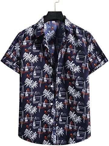 Летни мъжки Ризи Ahola, Хавайски Ризи с Копчета и Къс ръкав, Плажни Блузи, Ежедневни Вечерни Дизайнерски Ризи