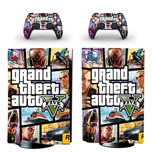 Играта Grand GTA Кражба и Стикер на кожата BAuto PS4 или PS5 за конзолата PlayStation 4 или 5 и 2 Контролери