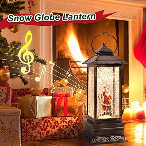 Коледни Снежни топки, Музикални Снежни топки Коледа с Музика Коледен Фенер с Блестящи Фенерче Снежните Топки